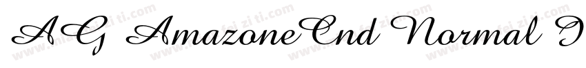 AG AmazoneCnd Normal Italic字体转换